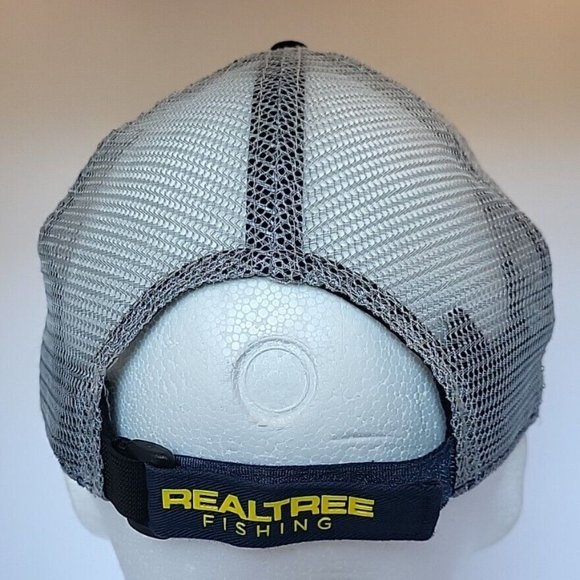 Realtree Fishing 3D Logo Real Tree Navy Neon Yellow Mens Trucker Cap Hat‎ - Picture 3 of 7